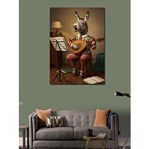 Kanvas Tablo Müzik Yapan Eşek 70x100 cm