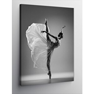 Kanvas Tablo Siyah Beyaz Balerin 50x70 cm