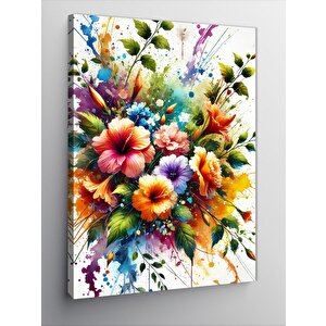 Kanvas Tablo Çiçek Buketi Patlaması 70x100 cm
