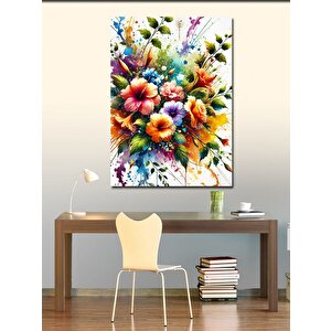 Kanvas Tablo Çiçek Buketi Patlaması 70x100 cm