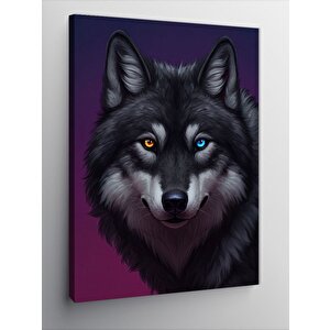 Kanvas Tablo Heterokromik Kurt Portresi 50x70 cm