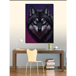 Kanvas Tablo Heterokromik Kurt Portresi 50x70 cm