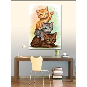 Kanvas Tablo Sevimli Yavru Kediler 70x100 cm