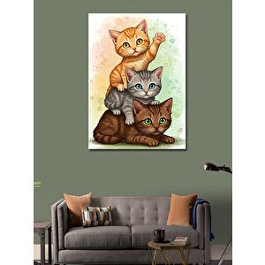 Kanvas Tablo Sevimli Yavru Kediler 100x140 cm