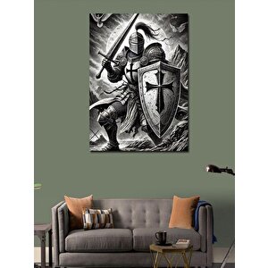 Kanvas Tablo Şövalye Kılıç Ve Kalkan 70x100 cm