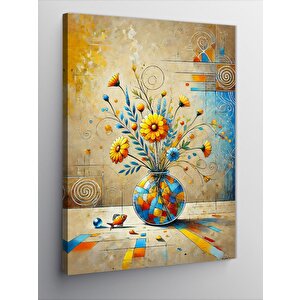 Kanvas Tablo Vazoda Çiçekler 70x100 cm
