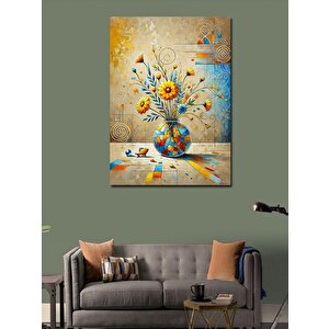 Kanvas Tablo Vazoda Çiçekler 100x140 cm
