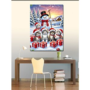Kanvas Tablo Kardan Adam Ve Hediyeler 70x100 cm