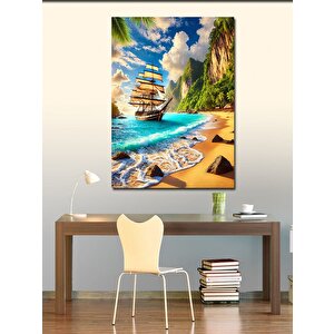 Kanvas Tablo Yelkenli Ve Egzotik Plaj 50x70 cm