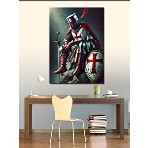 Kanvas Tablo Kutsal Şövalye Ve Kalkan 50x70 cm