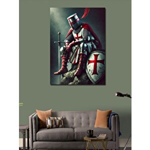 Kanvas Tablo Kutsal Şövalye Ve Kalkan 50x70 cm