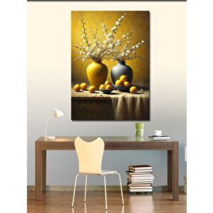 Kanvas Tablo Sarı Vazoda Çiçekler 100x140 cm