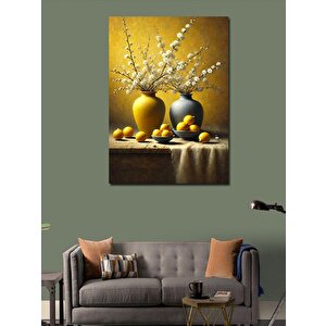Kanvas Tablo Sarı Vazoda Çiçekler 100x140 cm