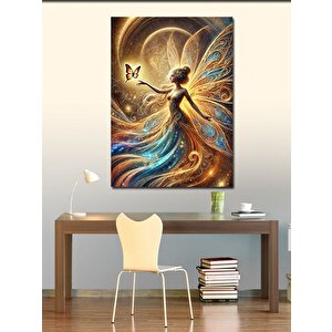Kanvas Tablo Kanatlı Peri Ve Kelebek 50x70 cm