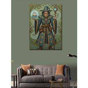 Kanvas Tablo Büyücü Ve Kozmik Semboller 70x100 cm