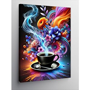 Kanvas Tablo Renkli Kahve Keyfi 50x70 cm