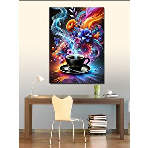Kanvas Tablo Renkli Kahve Keyfi 50x70 cm