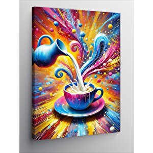 Kanvas Tablo Renkli Kahve Ve Enerji Patlaması 50x70 cm