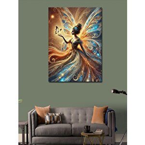 Kanvas Tablo Kelebeklerle Peri Kadını 50x70 cm