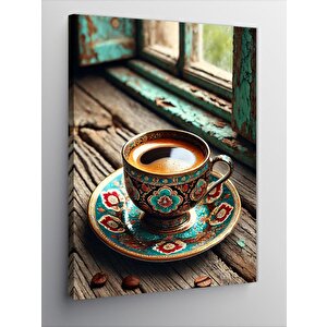 Kanvas Tablo Türk Kahvesi Ve Fincan 50x70 cm