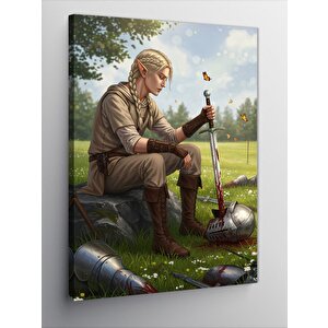 Kanvas Tablo Çayırda Savaşçı 100x140 cm