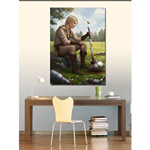Kanvas Tablo Çayırda Savaşçı 100x140 cm