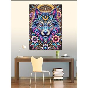 Kanvas Tablo Renkli Kurt Portresi 70x100 cm