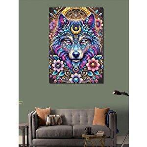 Kanvas Tablo Renkli Kurt Portresi 100x140 cm