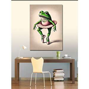 Kanvas Tablo Balerin Kurbağa 100x140 cm