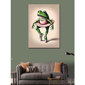 Kanvas Tablo Balerin Kurbağa 100x140 cm