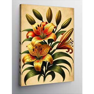 Kanvas Tablo Turuncu Zambak Çiçekleri 70x100 cm