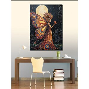Kanvas Tablo Ayışığı Ve Kelebek Kadın 50x70 cm