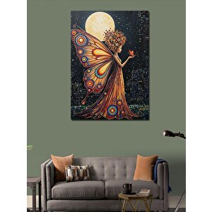 Kanvas Tablo Ayışığı Ve Kelebek Kadın 50x70 cm