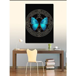 Kanvas Tablo Kelebek Ve Dairesel Desen 100x140 cm