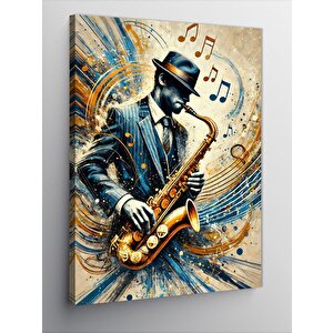Kanvas Tablo Caz Müzisyeni 50x70 cm