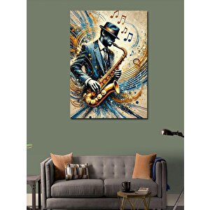 Kanvas Tablo Caz Müzisyeni 50x70 cm