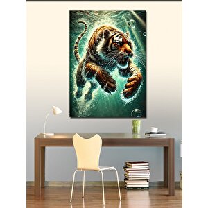 Kanvas Tablo Kaplan Saldırısı Resmi 50x70 cm