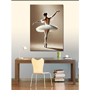 Kanvas Tablo Beyaz Balerin Portresi 70x100 cm