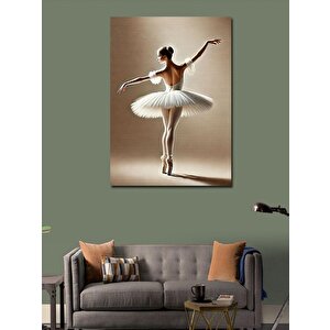 Kanvas Tablo Beyaz Balerin Portresi 70x100 cm