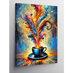 Kanvas Tablo Renk Fırtınasında Kahve 100x140 cm