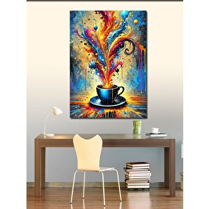 Kanvas Tablo Renk Fırtınasında Kahve 100x140 cm