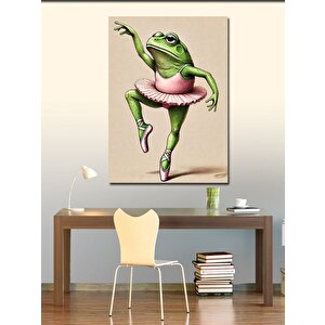 Kanvas Tablo Balerin Kurbağa Çizimi 70x100 cm