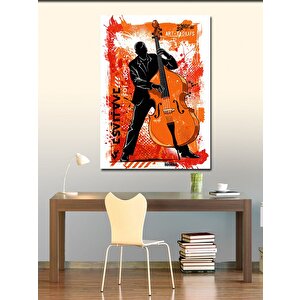 Kanvas Tablo Caz Kontrbas Performansı 50x70 cm