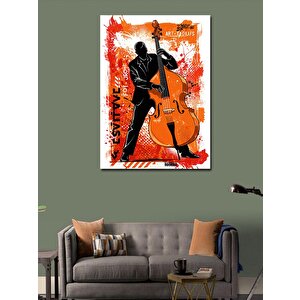 Kanvas Tablo Caz Kontrbas Performansı 50x70 cm