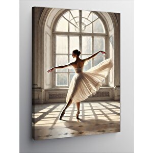 Kanvas Tablo Pencerede Dans Eden Balerin 100x140 cm