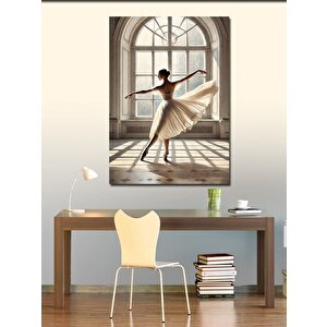 Kanvas Tablo Pencerede Dans Eden Balerin 100x140 cm