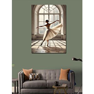 Kanvas Tablo Pencerede Dans Eden Balerin 100x140 cm