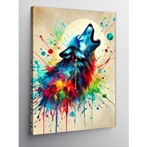 Kanvas Tablo Renkli Kurt Ve Sıçrama 70x100 cm