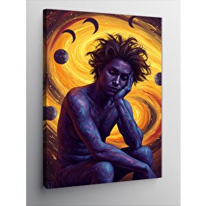 Kanvas Tablo Kozmik Soyut Erkek Figürü 100x140 cm