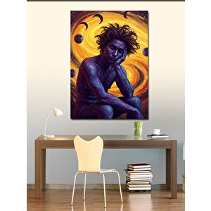 Kanvas Tablo Kozmik Soyut Erkek Figürü 100x140 cm